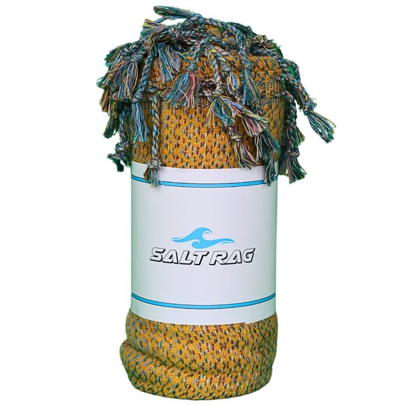 Salt Rag Beach Towel - "Yellow Hippie Rag" [Sand Free Turkish Beach Towel] - Picture 1 of 4